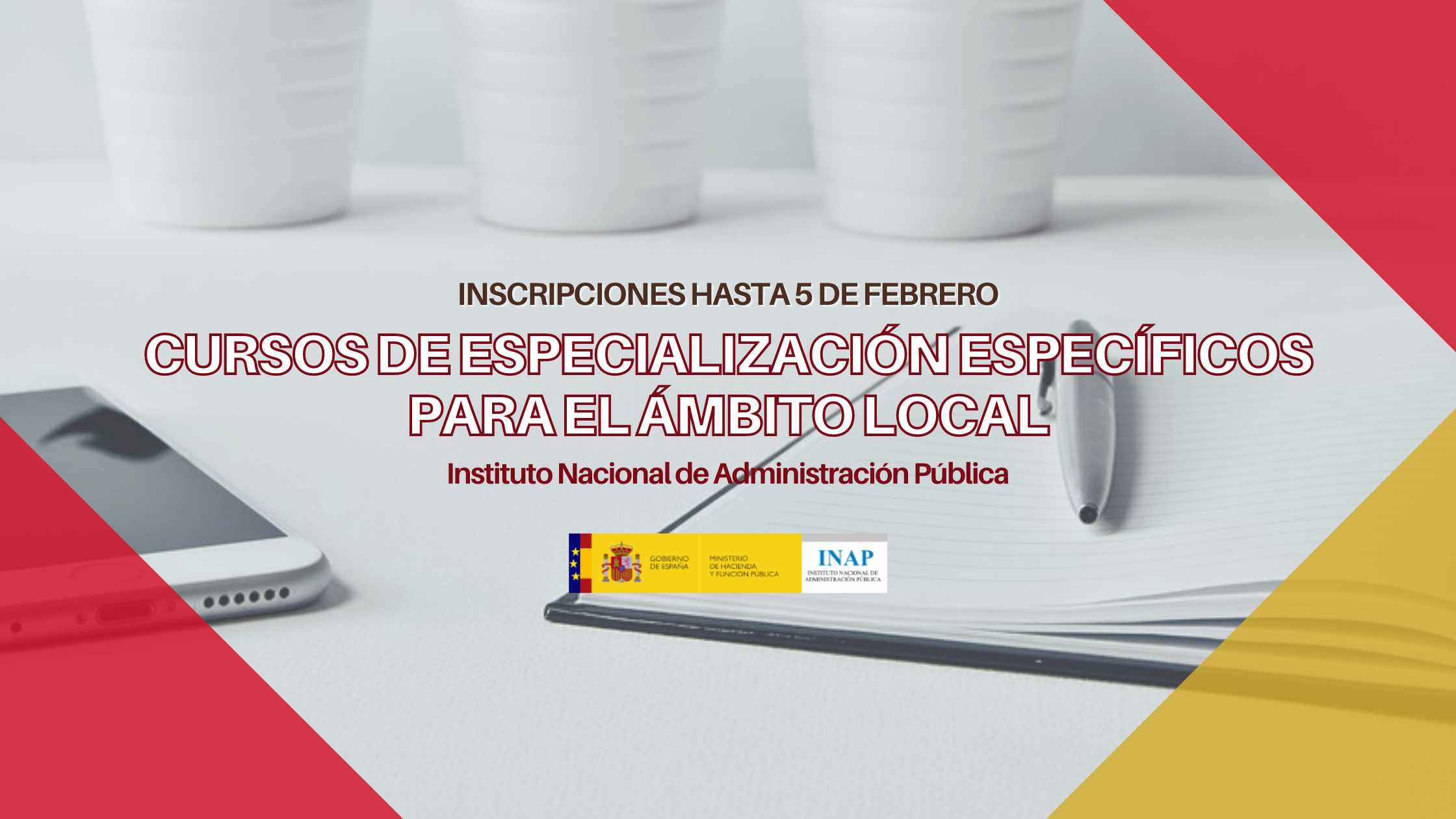 Publicada la convocatoria de Cursos de especialización específicos para el ámbito local del INAP de 2024