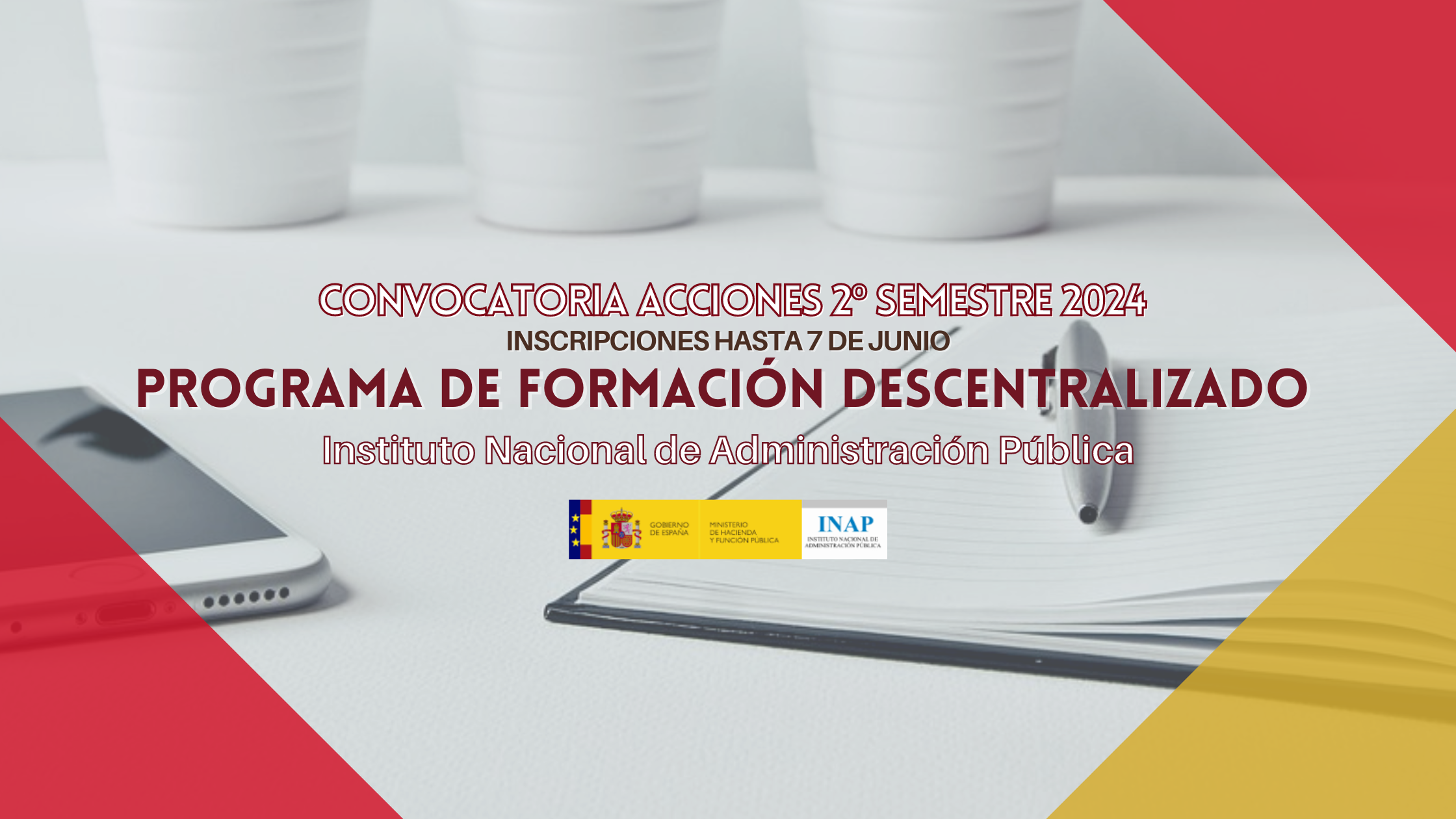 Abierto plazo de inscripción en acciones formativas del Programa de Formación Descentralizado del INAP para el segundo semestre de 2024