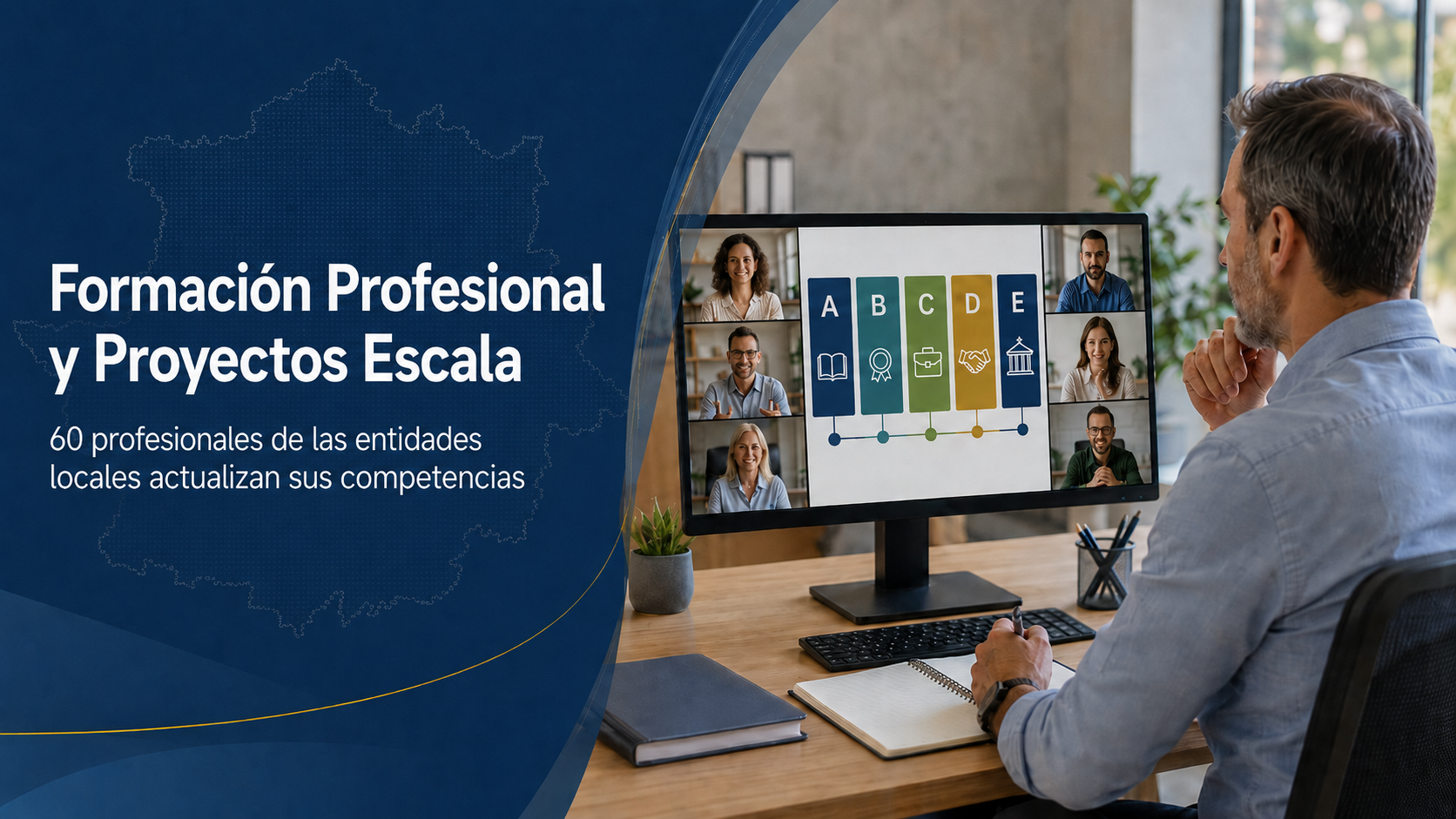 Formación Profesional y Proyectos Escala: personal técnico de entidades locales participa en una sesión de formación online