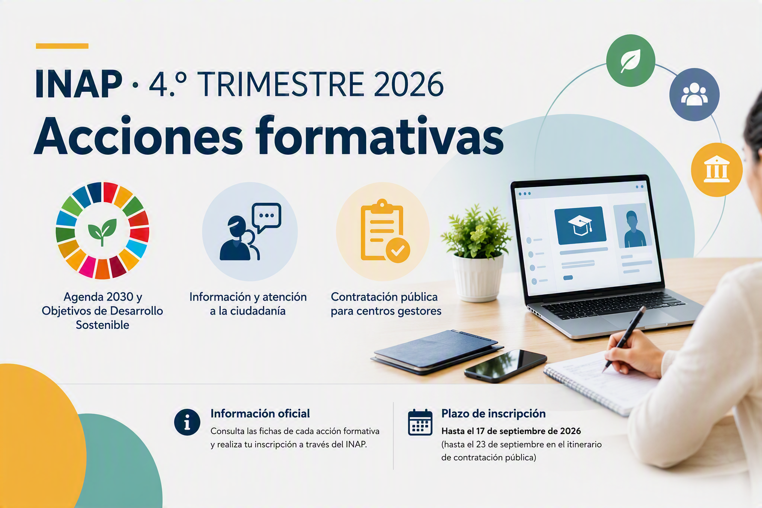 Convocatoria de acciones formativas · 4º trimestre 2026 · INAP